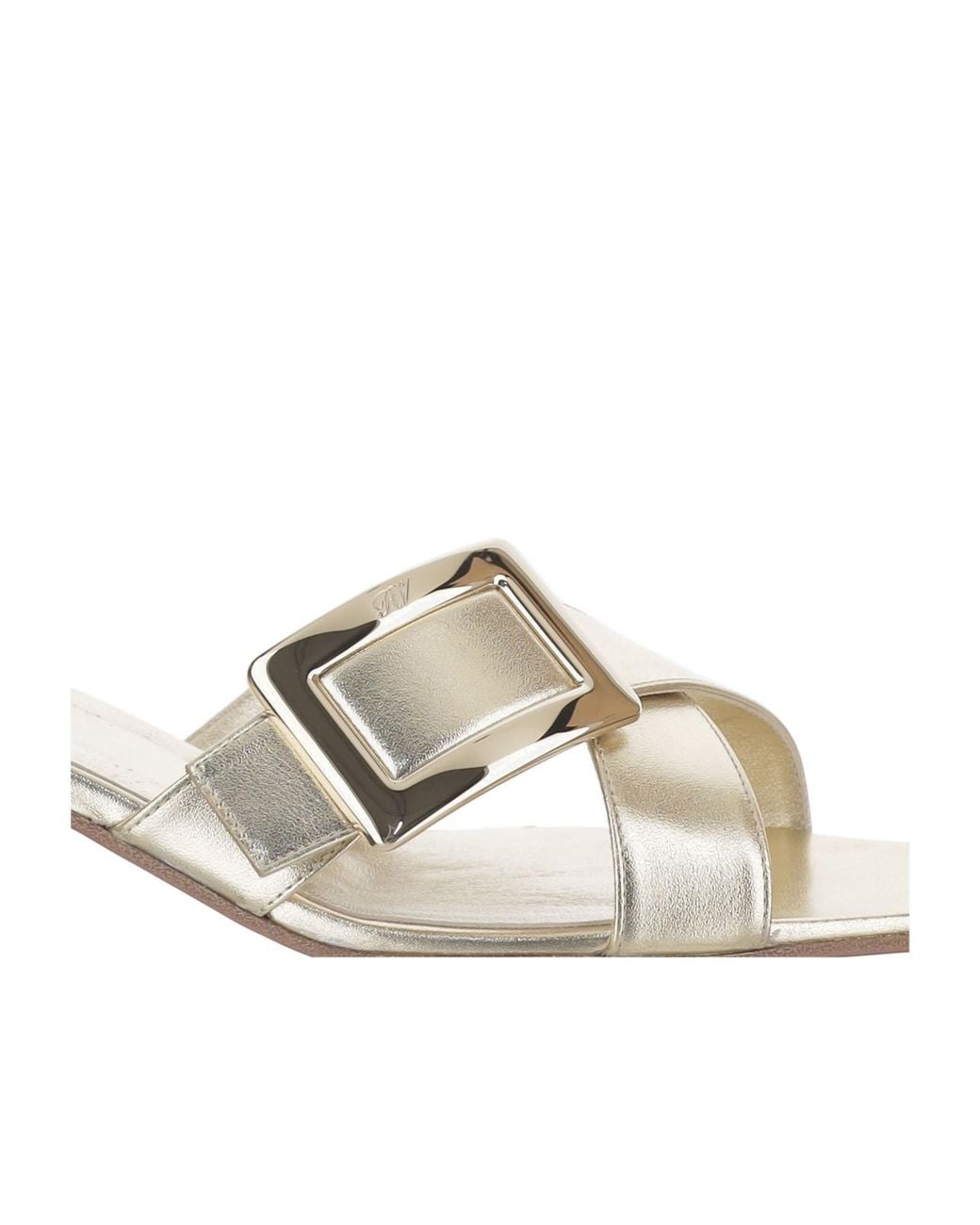 Roger Vivier White Buckled Sandals