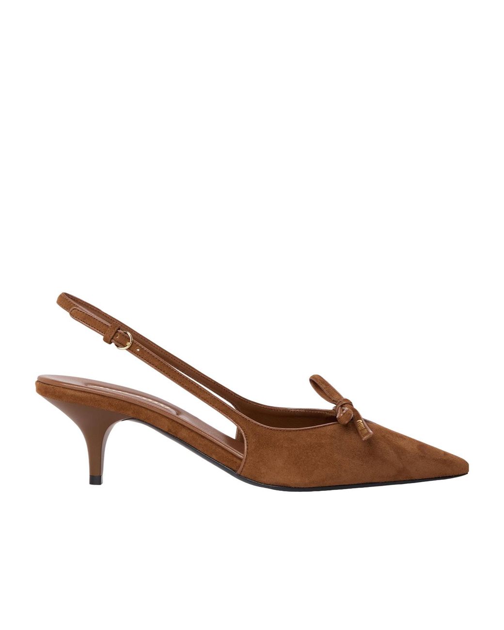 Miu Miu Brown Bow Lowheel Sandals