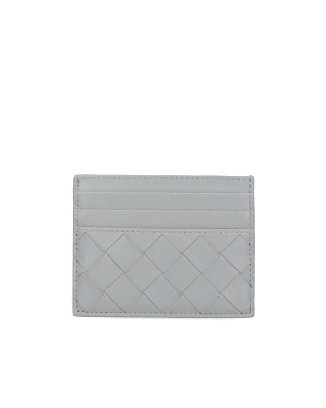 Bottega Veneta Gray Intrecciato Credit Card Case