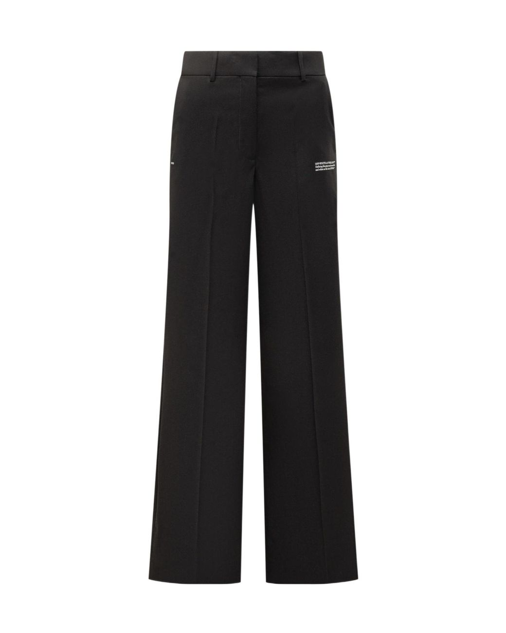 Off-White c/o Virgil Abloh Black Pleat Detailed Straight Leg Pants
