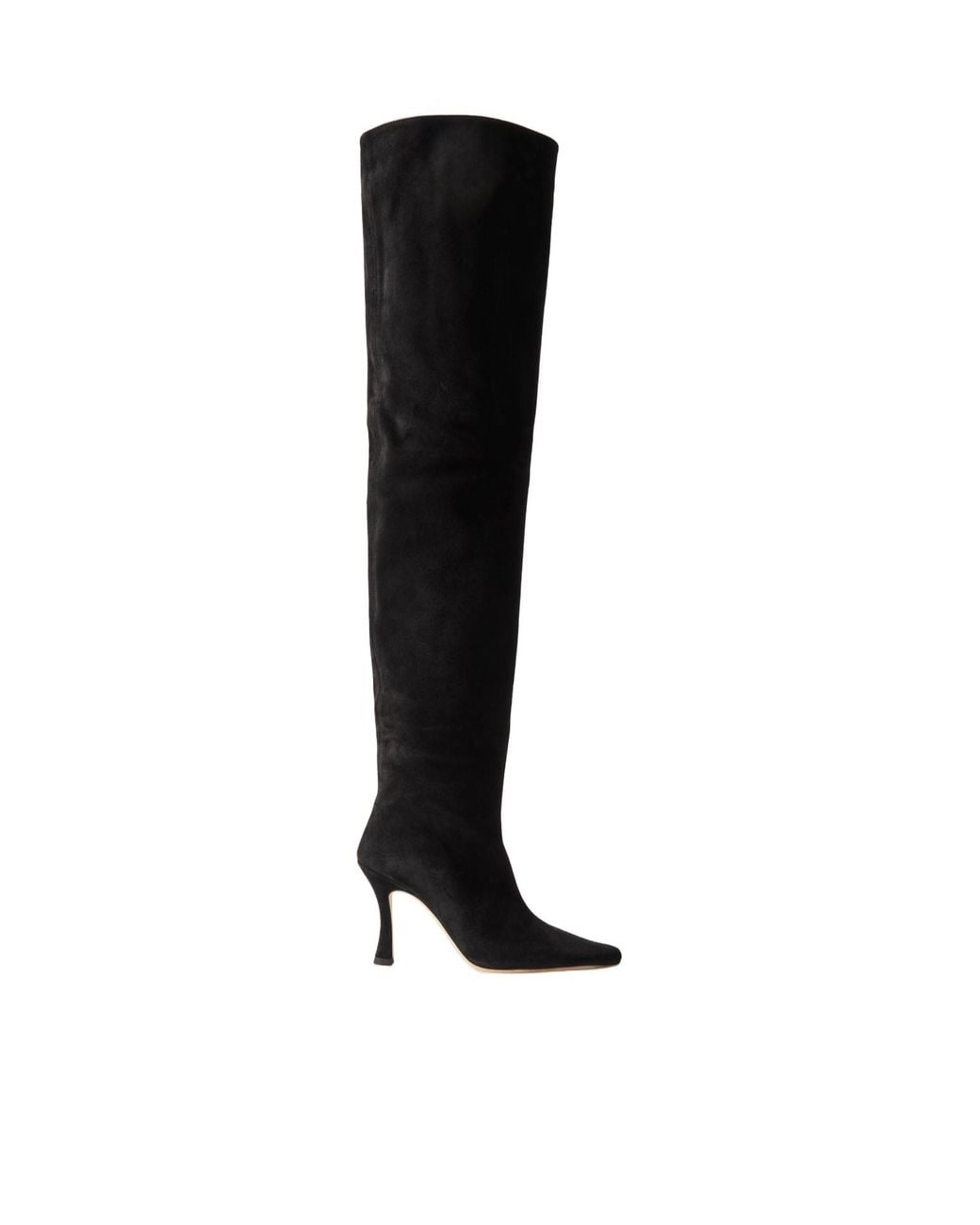 Staud Black Suede Over-The-Knee Boots