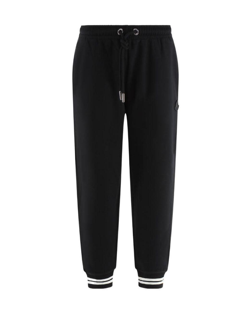 Moncler Black Logo Patch Drawstring Sweatpants