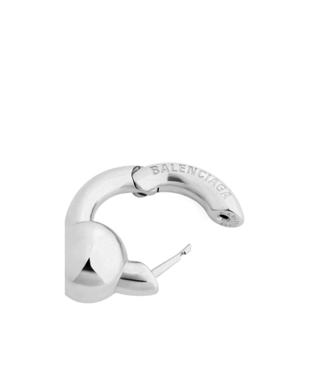 Balenciaga White Atom Hoop Earrings