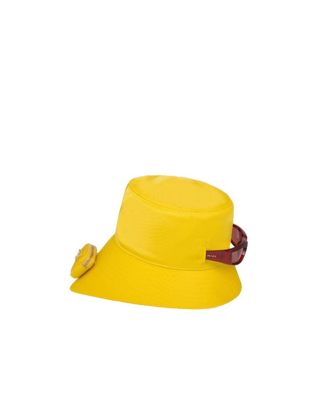 Prada Yellow Pouch Detailed Bucket Hat for men