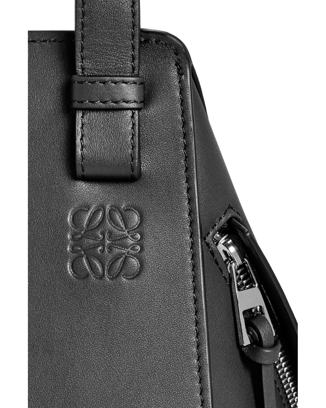 Loewe Black Hammock Logo Embossed Shoulder Bag