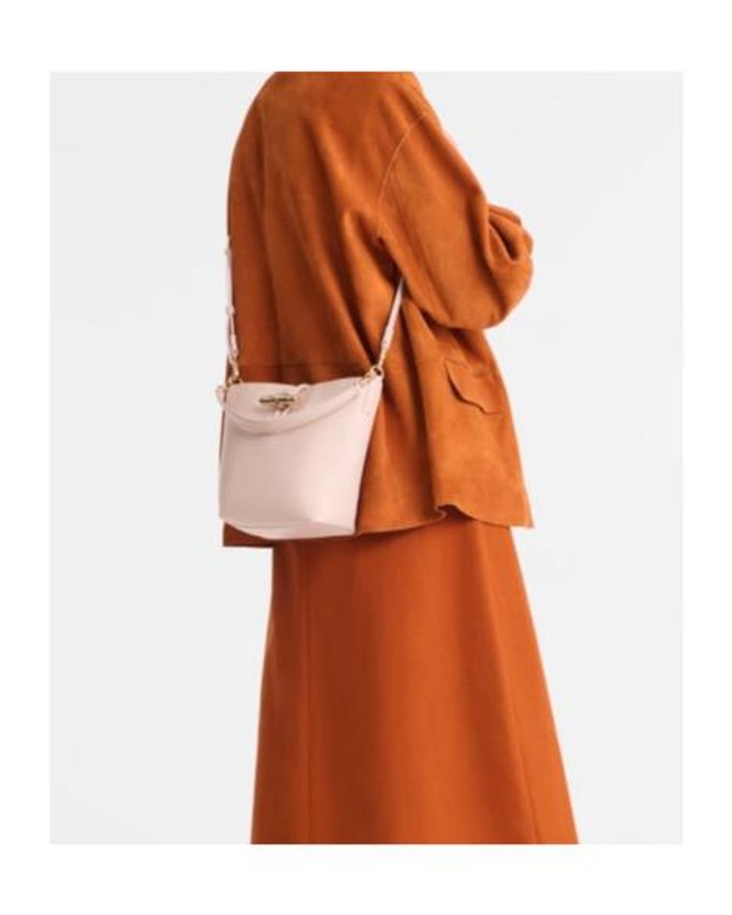 Longchamp Pink Mini Le Roseau Bucket Bag