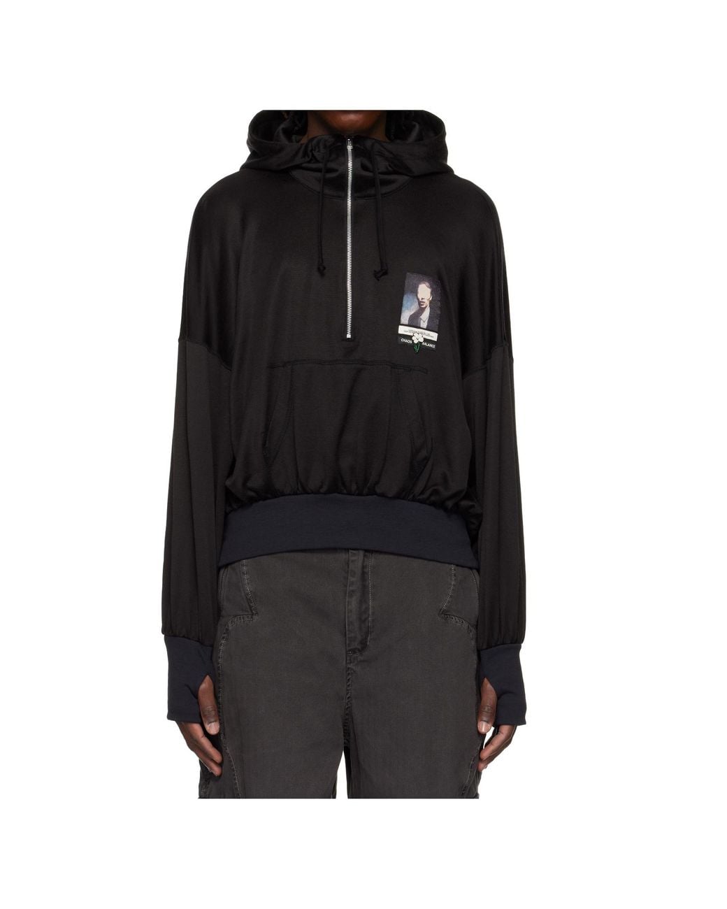 Undercover Black Long Sleeve Hoodie for men