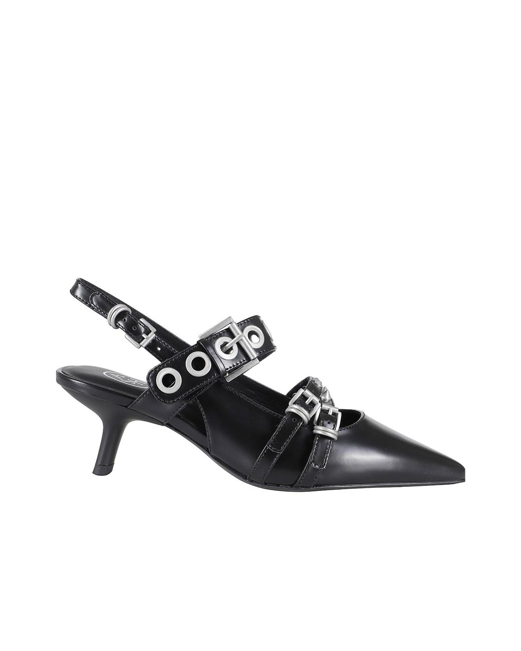 Ash Black Pointed High Heel Sandals