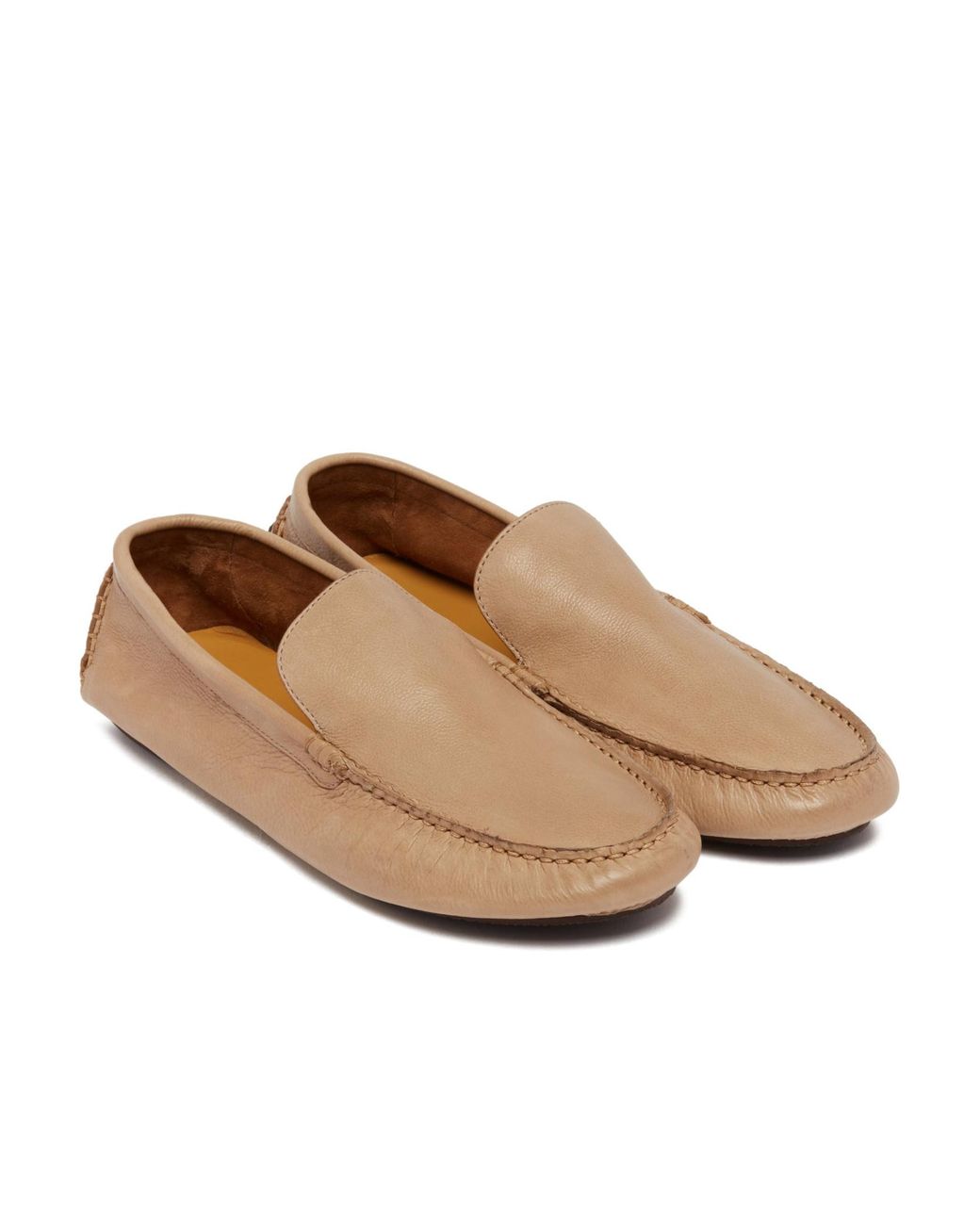 The Row Brown Round Head Loafer Shoes