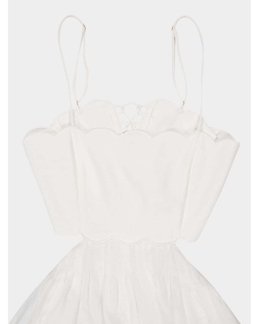 Zimmermann White Rhiannon Sleeveless Midi Dress