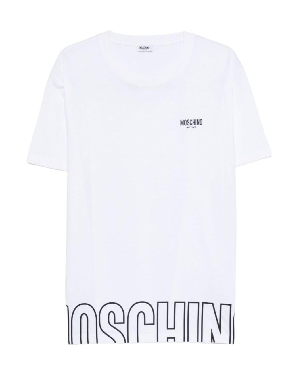 Moschino White Short-Sleeved T-Shirt for men