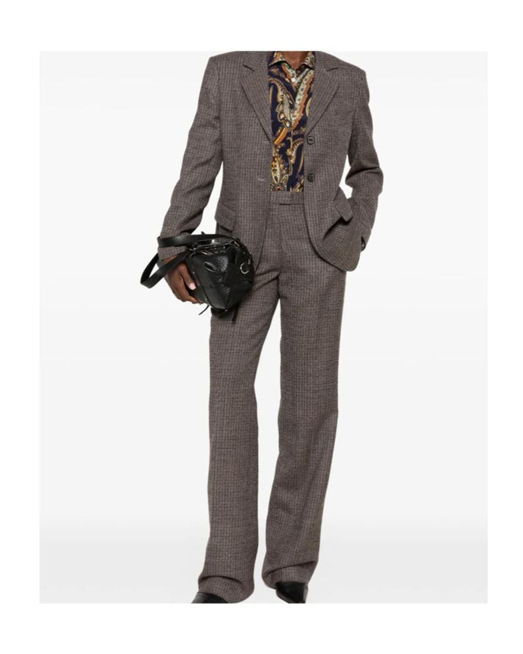 Etro Gray Single-Breasted Blazer