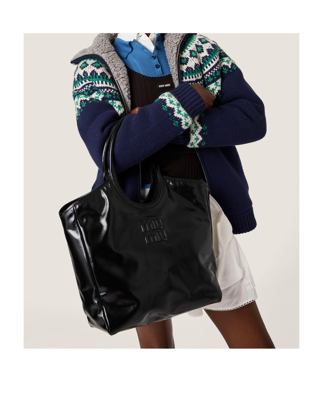 Miu Miu Black Ivy Leather Bag