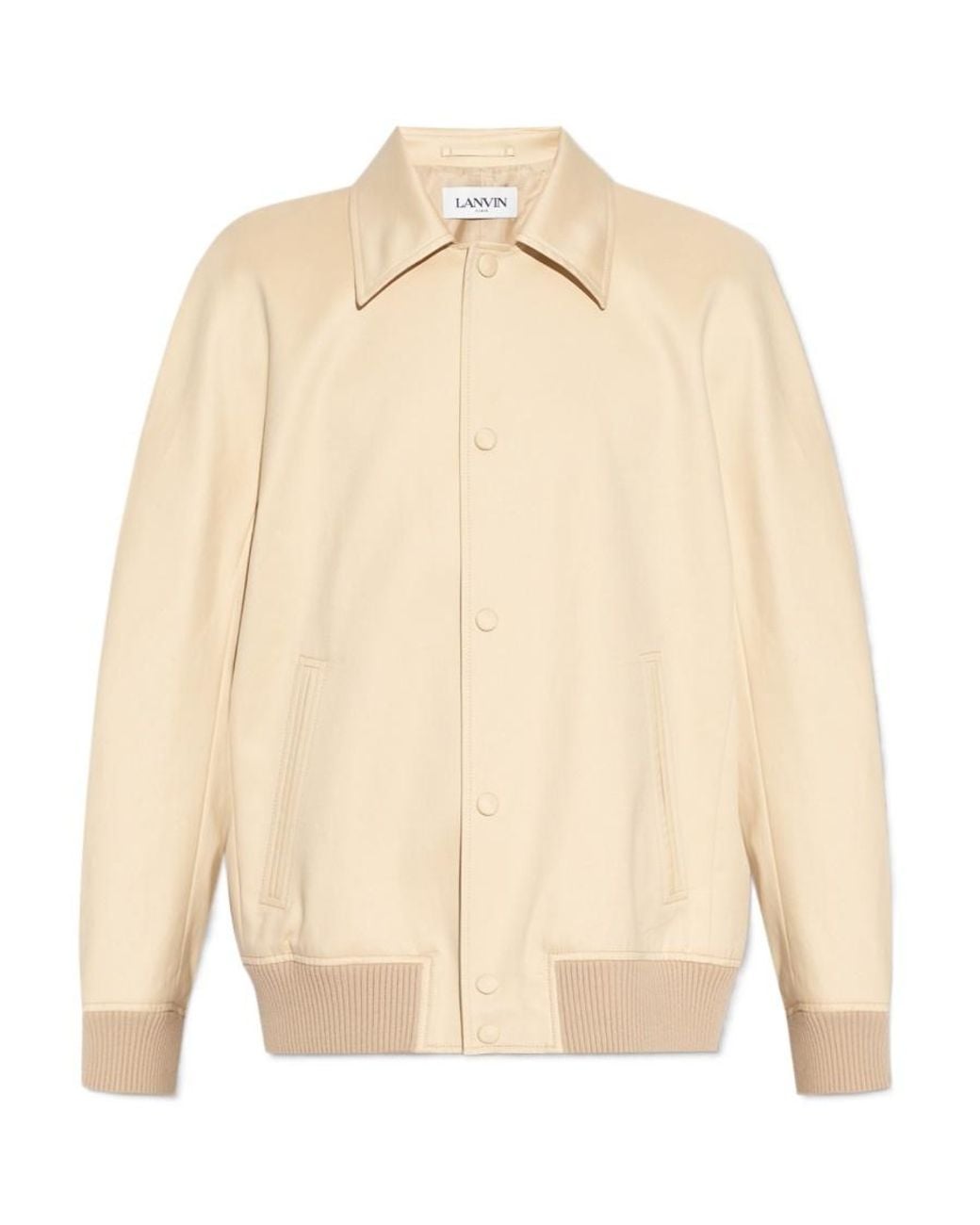 Lanvin Natural Buttoned Long-Sleeved Bomber Jacket for men