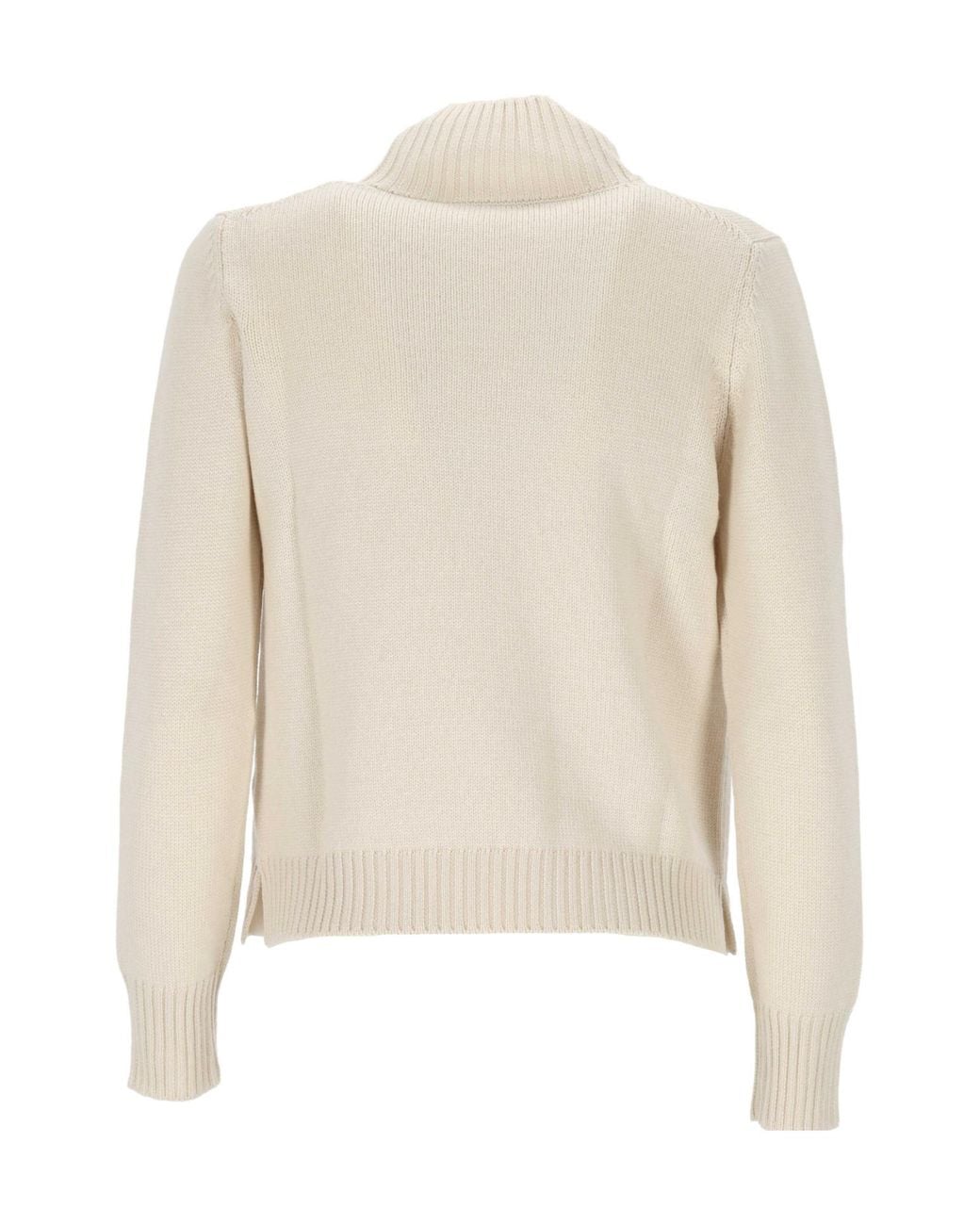 Gran Sasso White Turtleneck Long-Sleeved Jumper