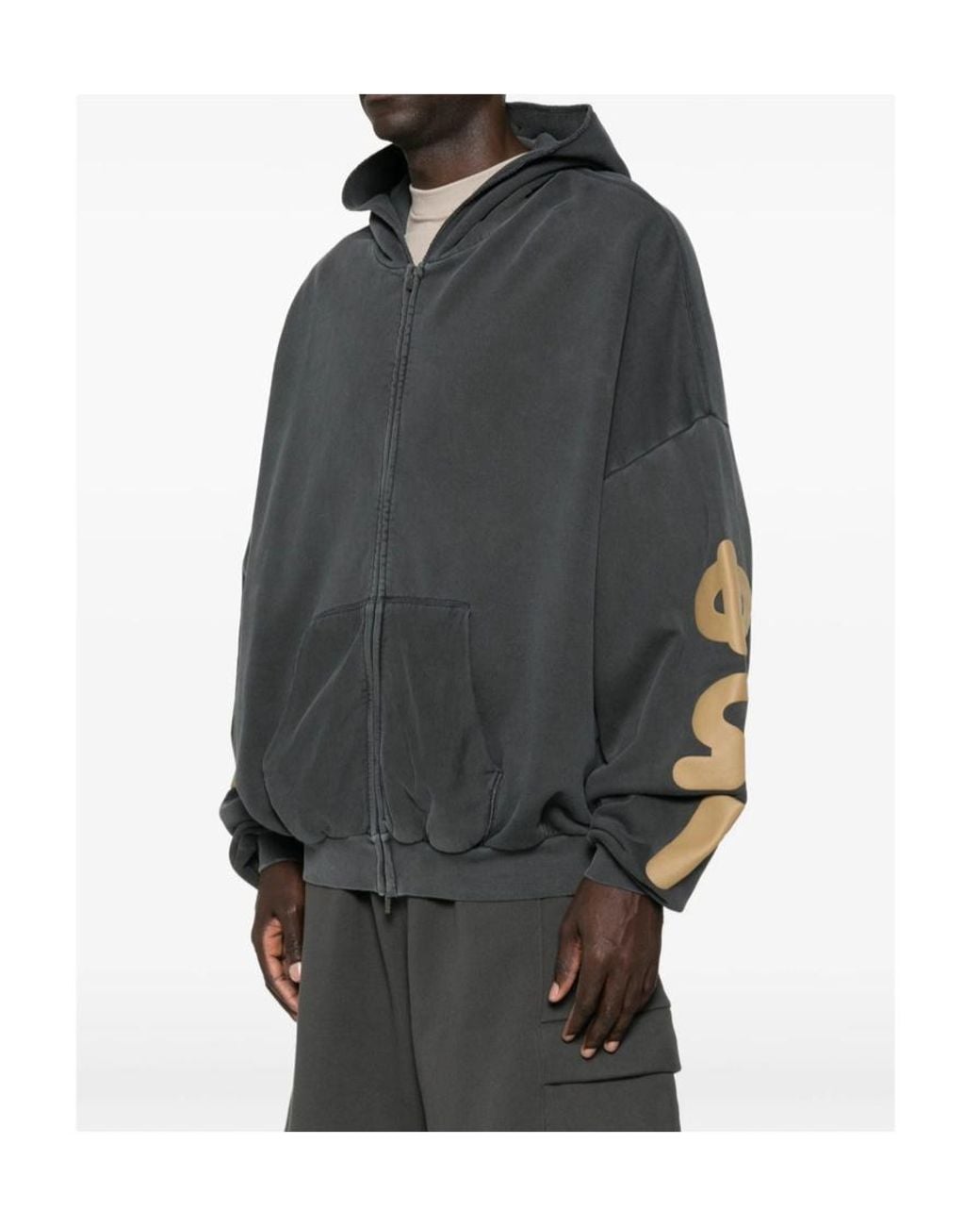 Fear Of God Gray Zippered Hoodie for men