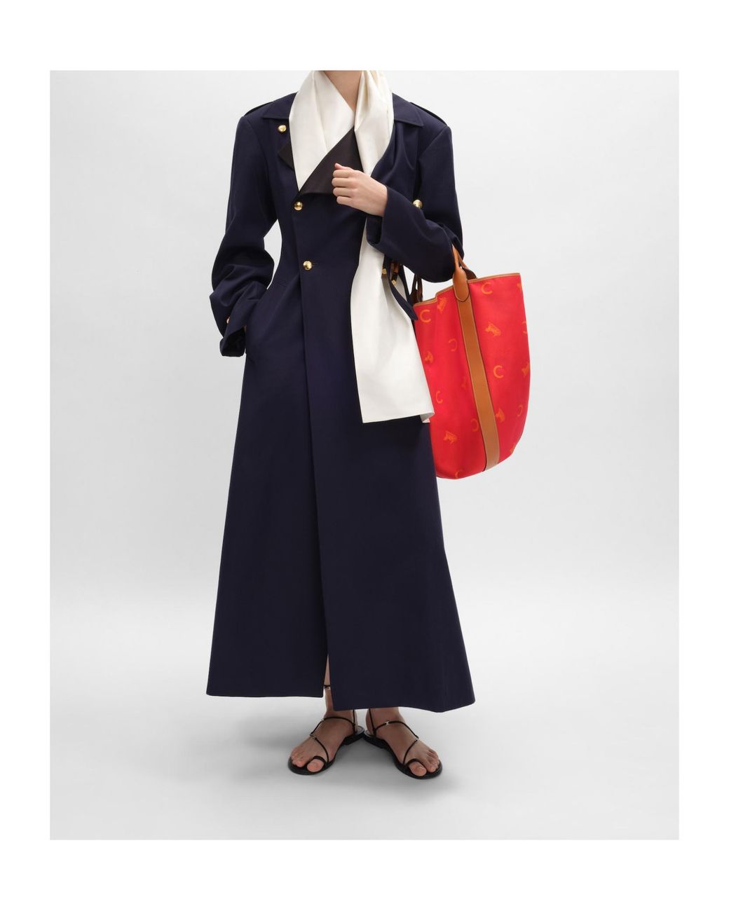 Céline Blue Tux Trench Coat