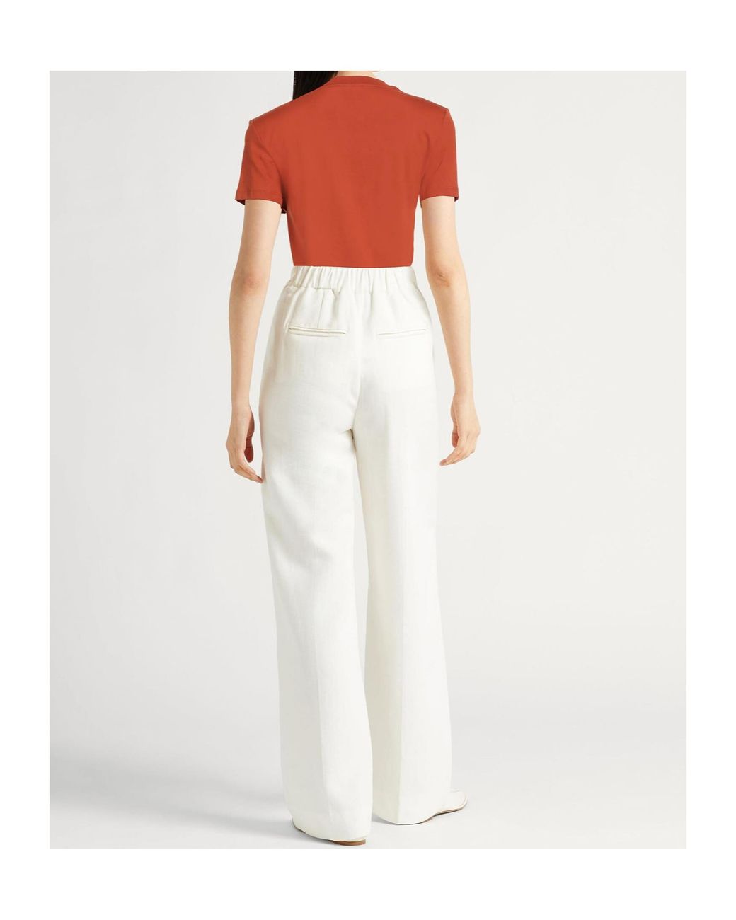 Max Mara Orange Logo Crew Neck T-Shirt