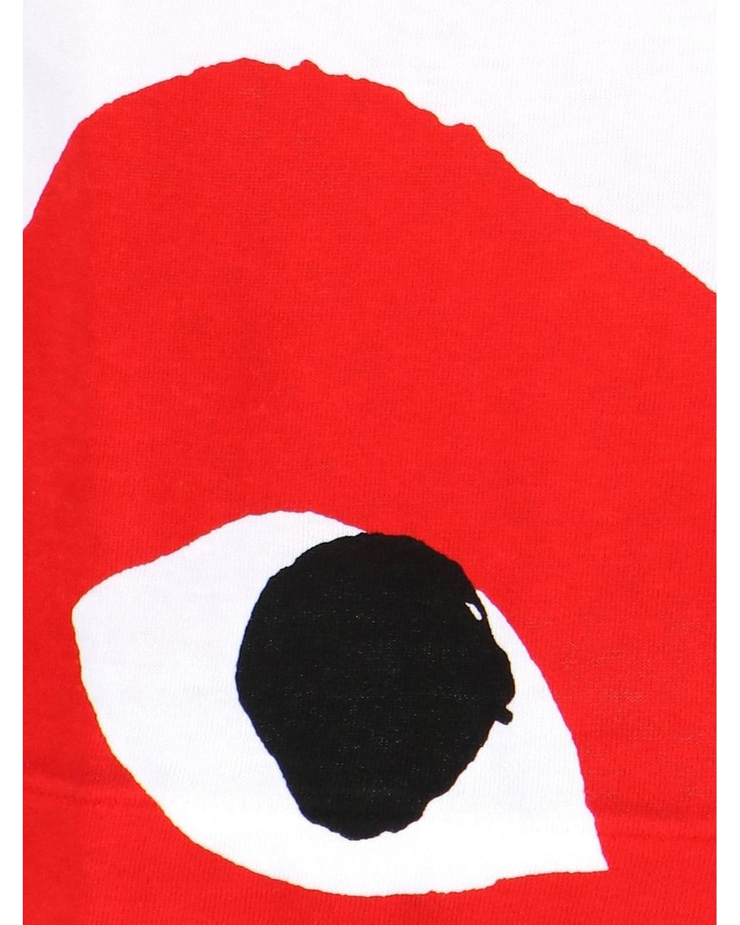 COMME DES GARÇONS PLAY Red Short-Sleeved T-Shirt for men