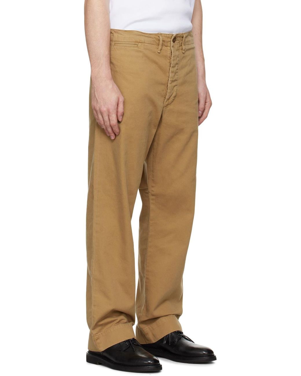 RRL Natural Ralph Lauren Mid Rise Field Chino Trousers for men