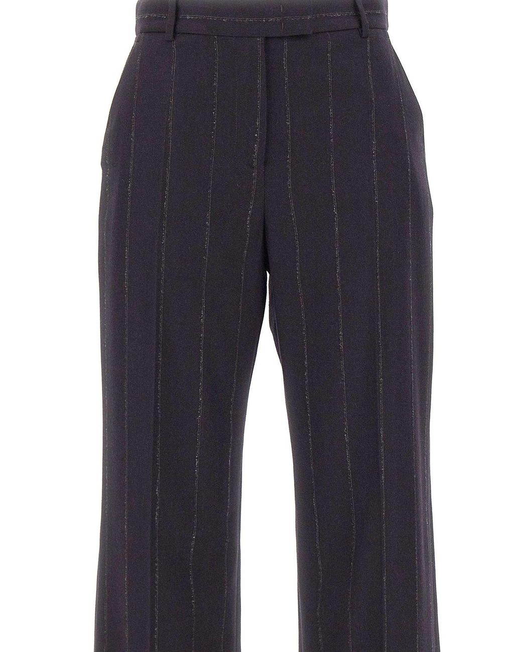 Eleventy Blue Pinstripe Straight-Leg Pants
