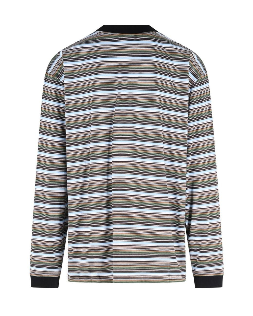 Marni Gray Striped Long-Sleeved T-Shirt for men