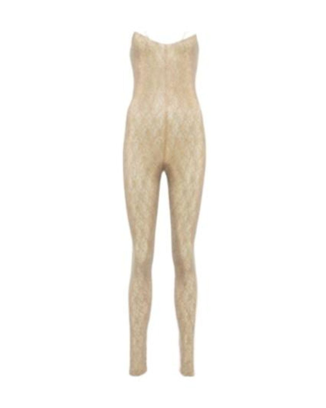 Stella McCartney Natural Embellished Lace Jumpsuit