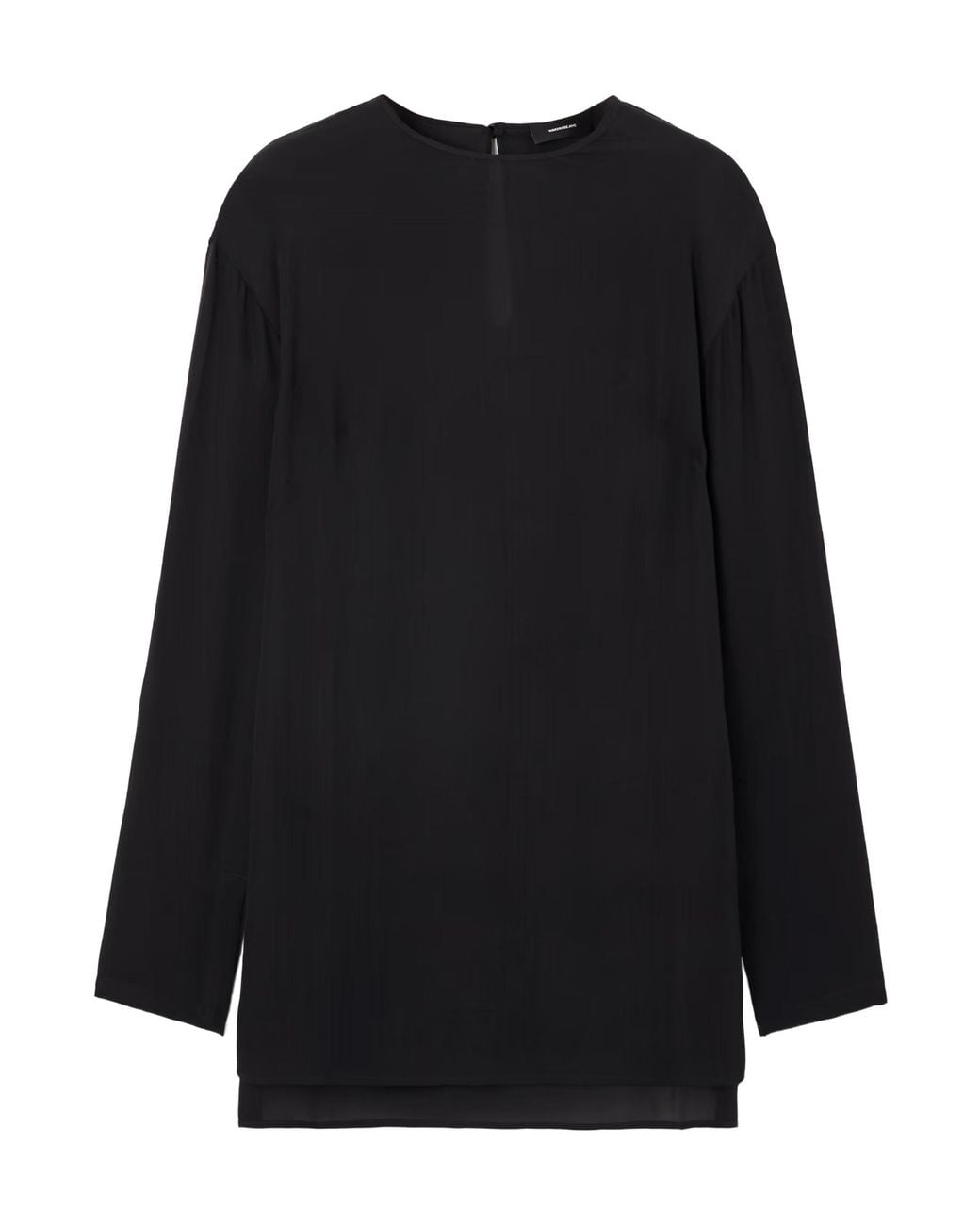 Wardrobe NYC Black Sheer Split-Cuff Blouse