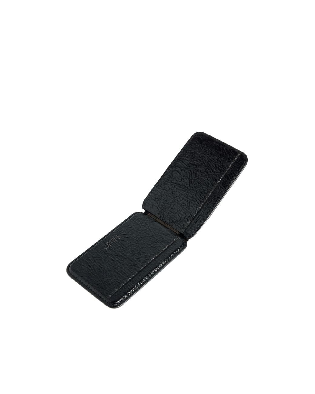 Balenciaga Black Le City Magnet Card Holder With Stand for men