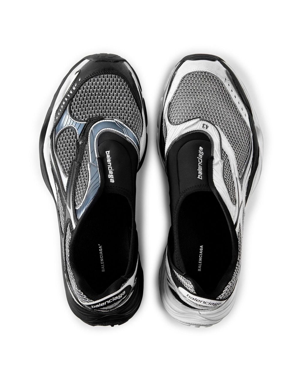 Balenciaga White Mesh Upper, Laceless, Thick-Soled Dad Shoes for men