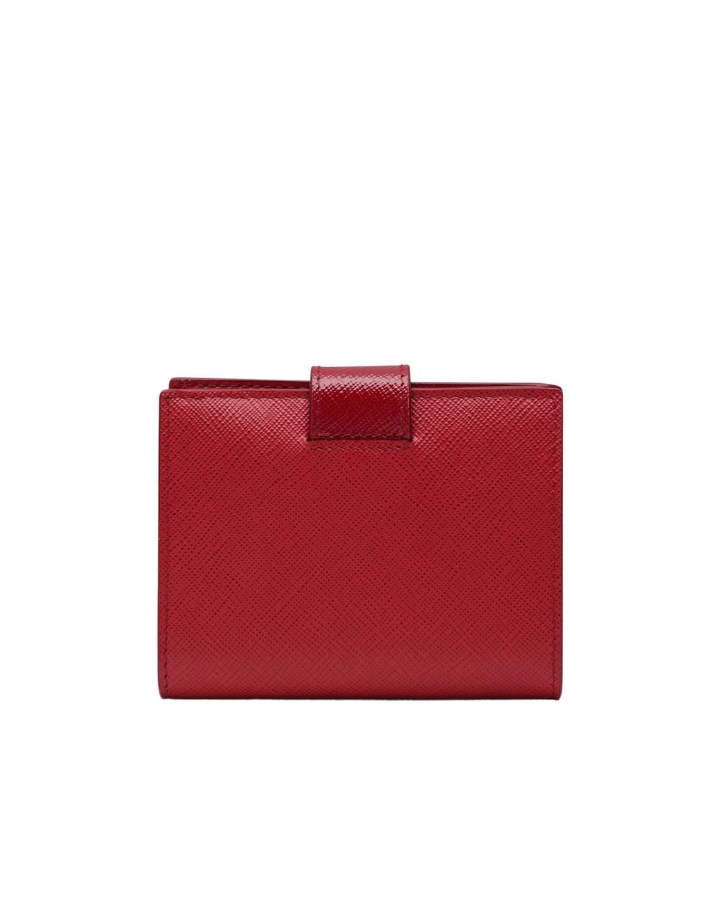 Prada Red Saffiano Wallet
