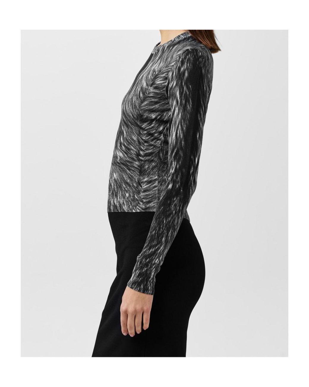 Dolce & Gabbana Black Fur Print Knitwear