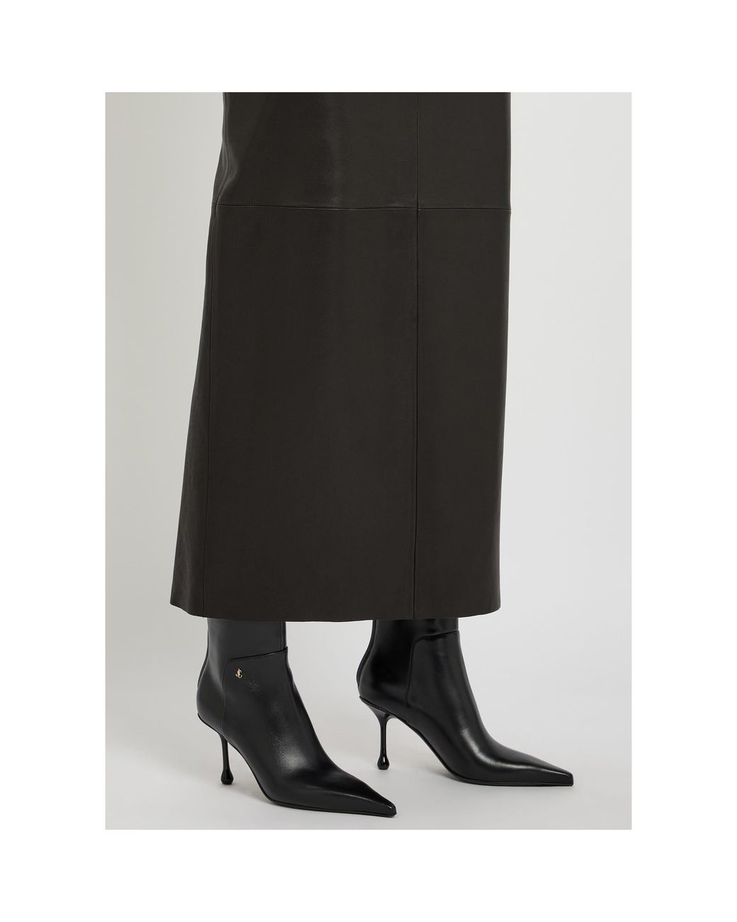 Jimmy Choo Black Leather Heeled Ankle Boots