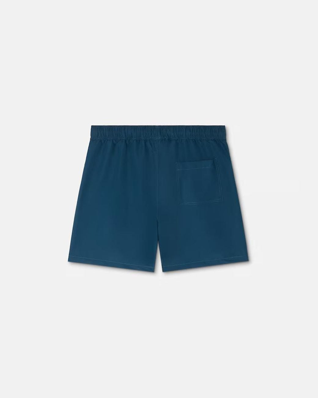 Versace Blue Patterned-Stripe Swim Shorts for men