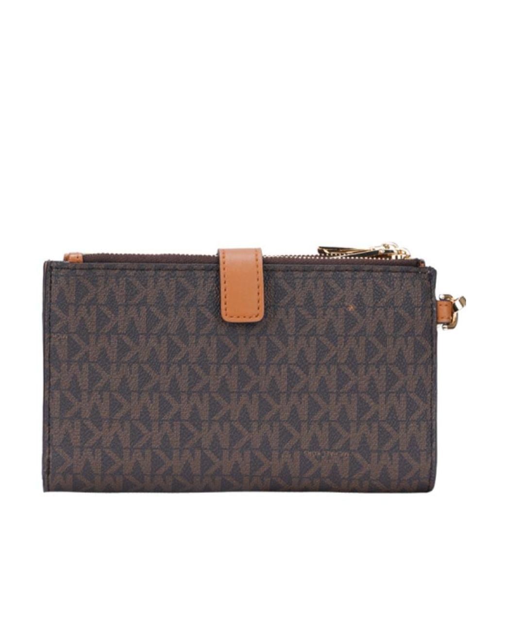 Michael Kors Gray Printed Canvas Wallet