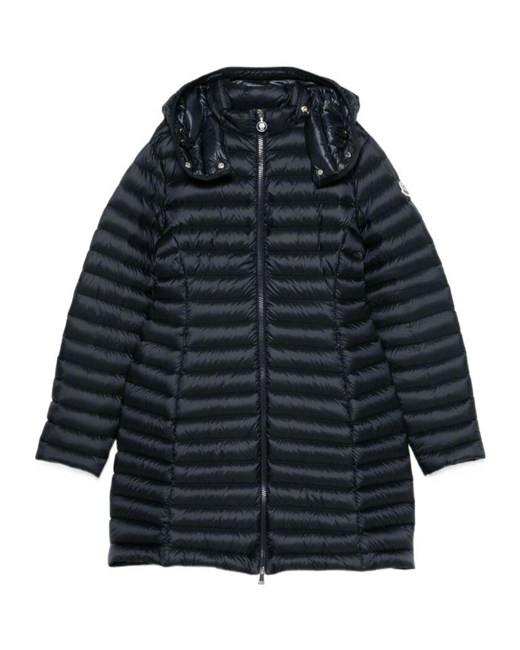 Moncler Blue Hooded Zip-Up Padded Jacket