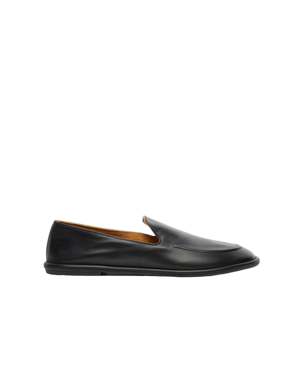 The Row Black Flat Loafers