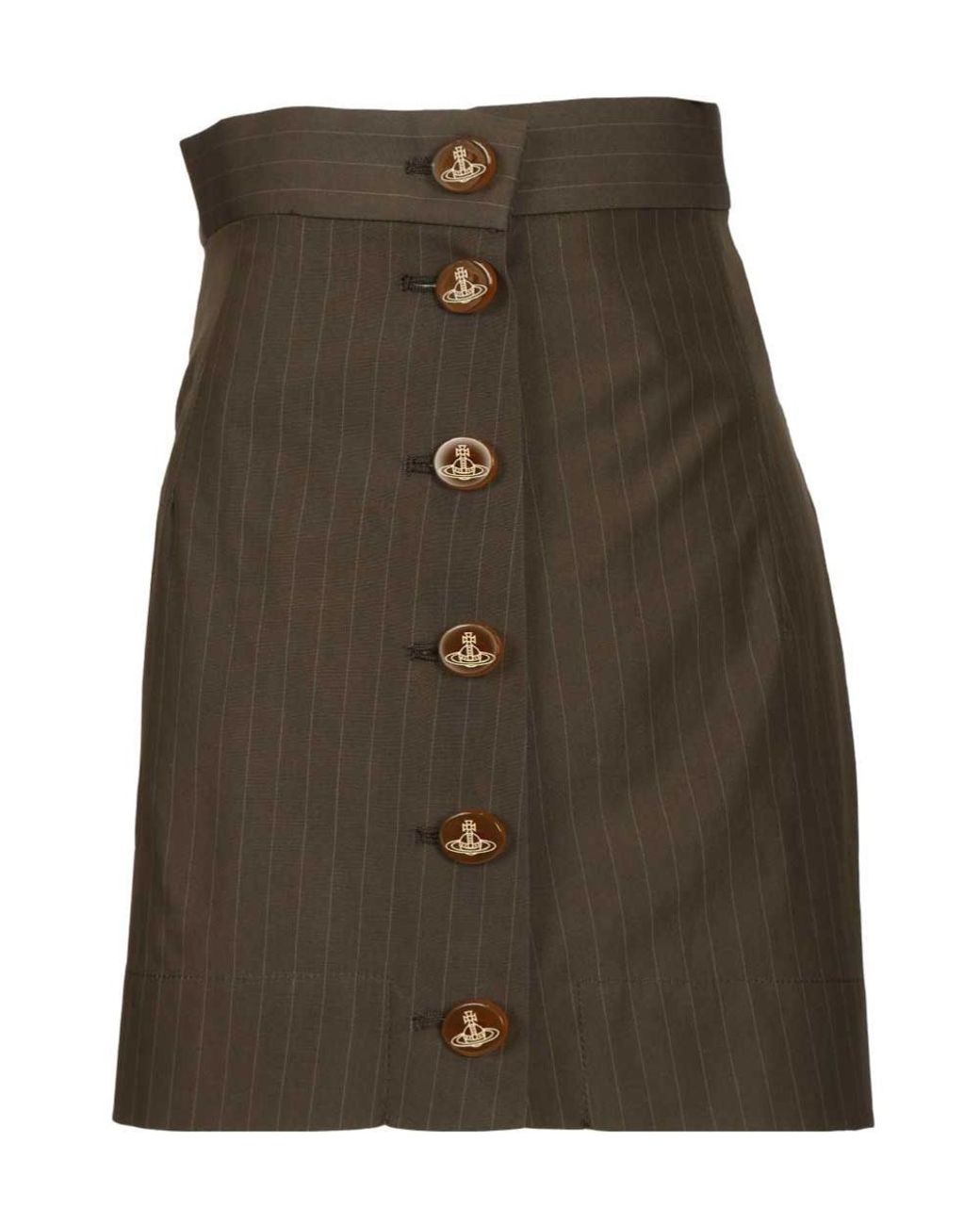 Vivienne Westwood Green Striped Button Shorts