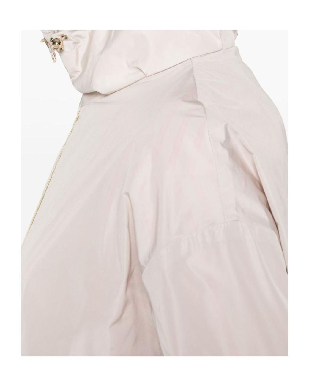 Herno Natural Drawstring Hem Zip-Up Jacket