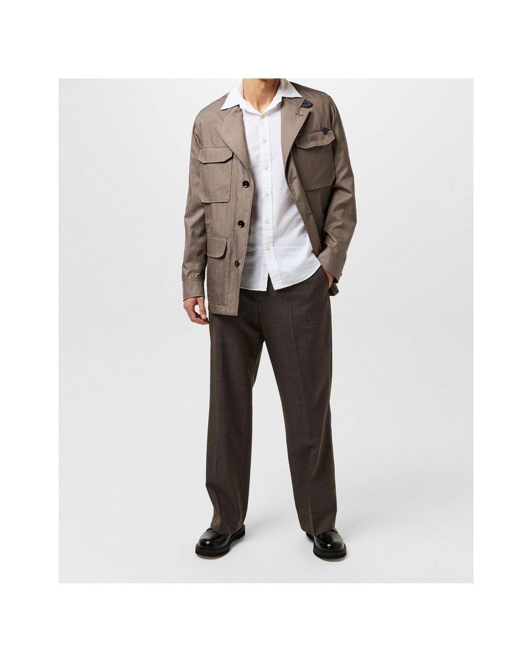 Brioni Brown Classic Button Blazer for men