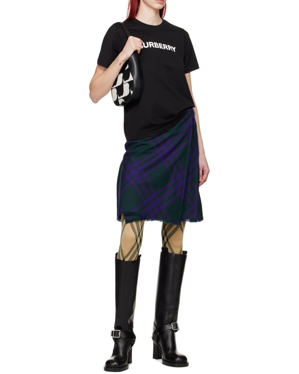 Burberry Black Logo Printed Crewneck T-Shirt
