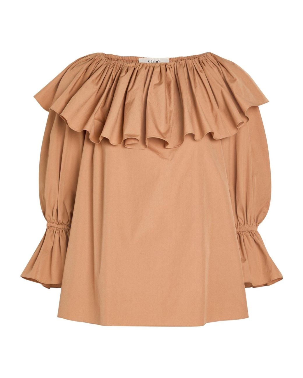 Chloé Brown Simple Cotton Shirt