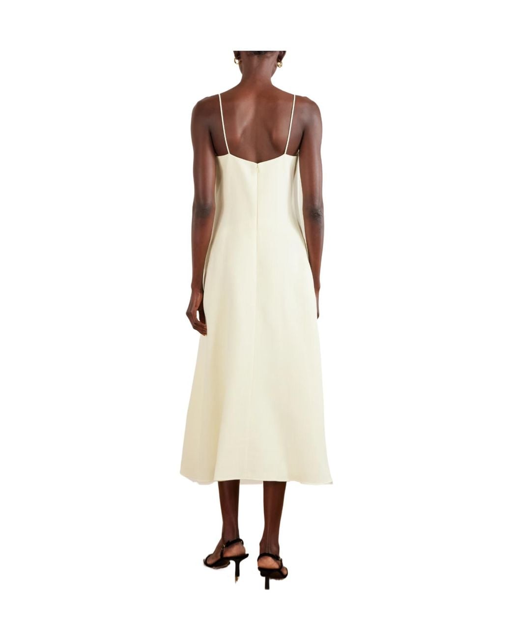 Brandon Maxwell White Spaghetti Strap Dress