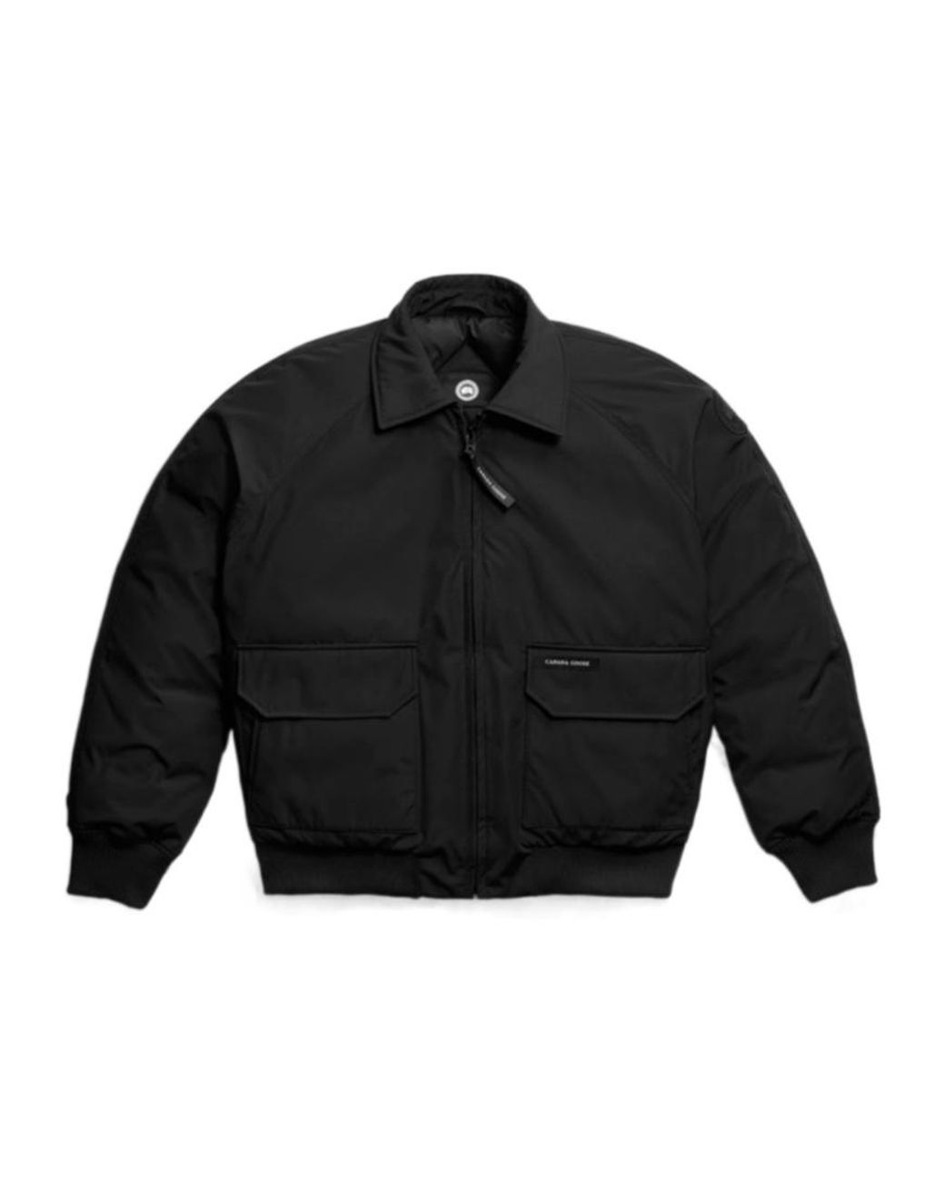 Canada Goose Black Logo Detail Zip-Up Jacket for men