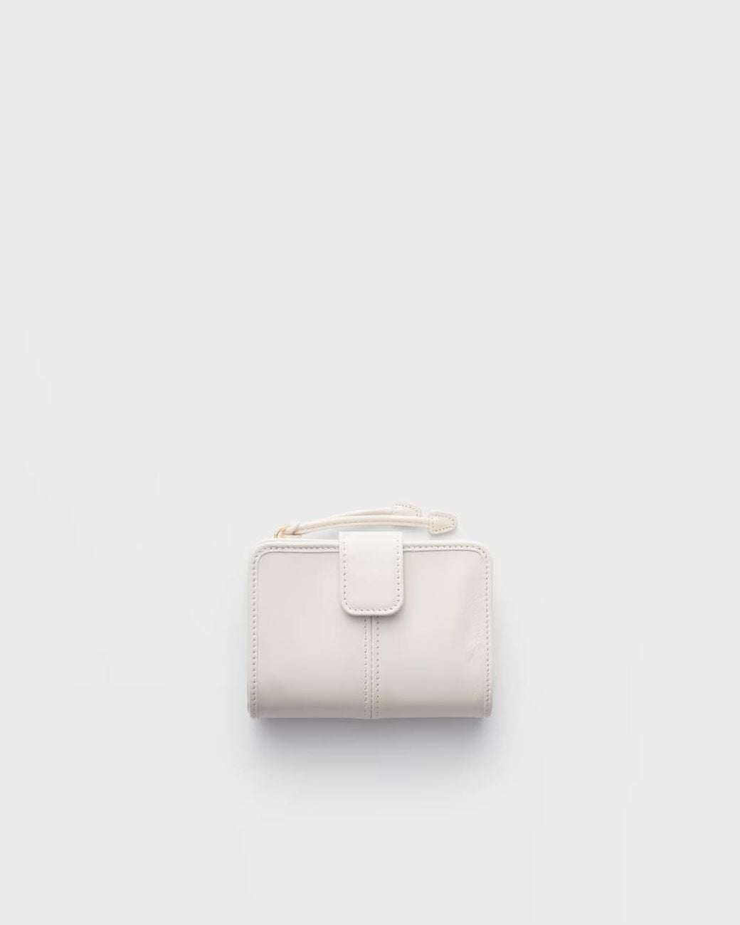 Prada White Small Leather Wallet
