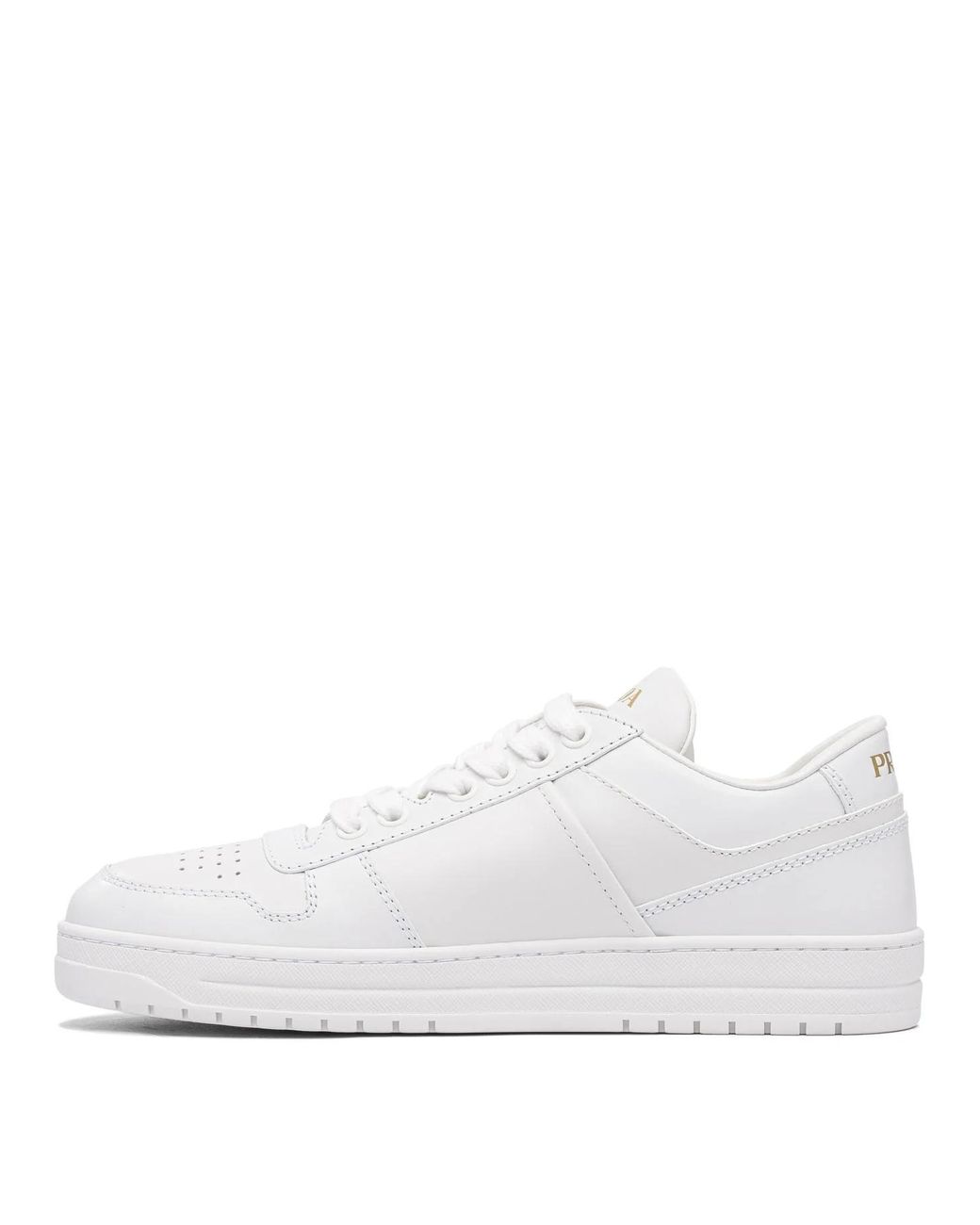 Prada White Round-Toe Low-Top Casual Shoes
