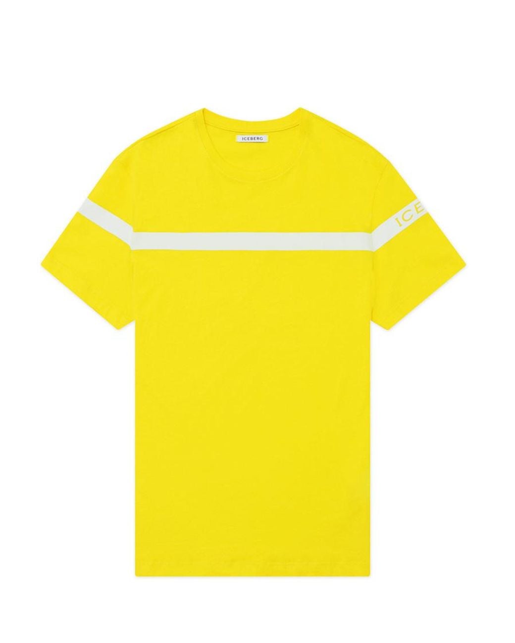 Iceberg Yellow Logo Print T-Shirt for men