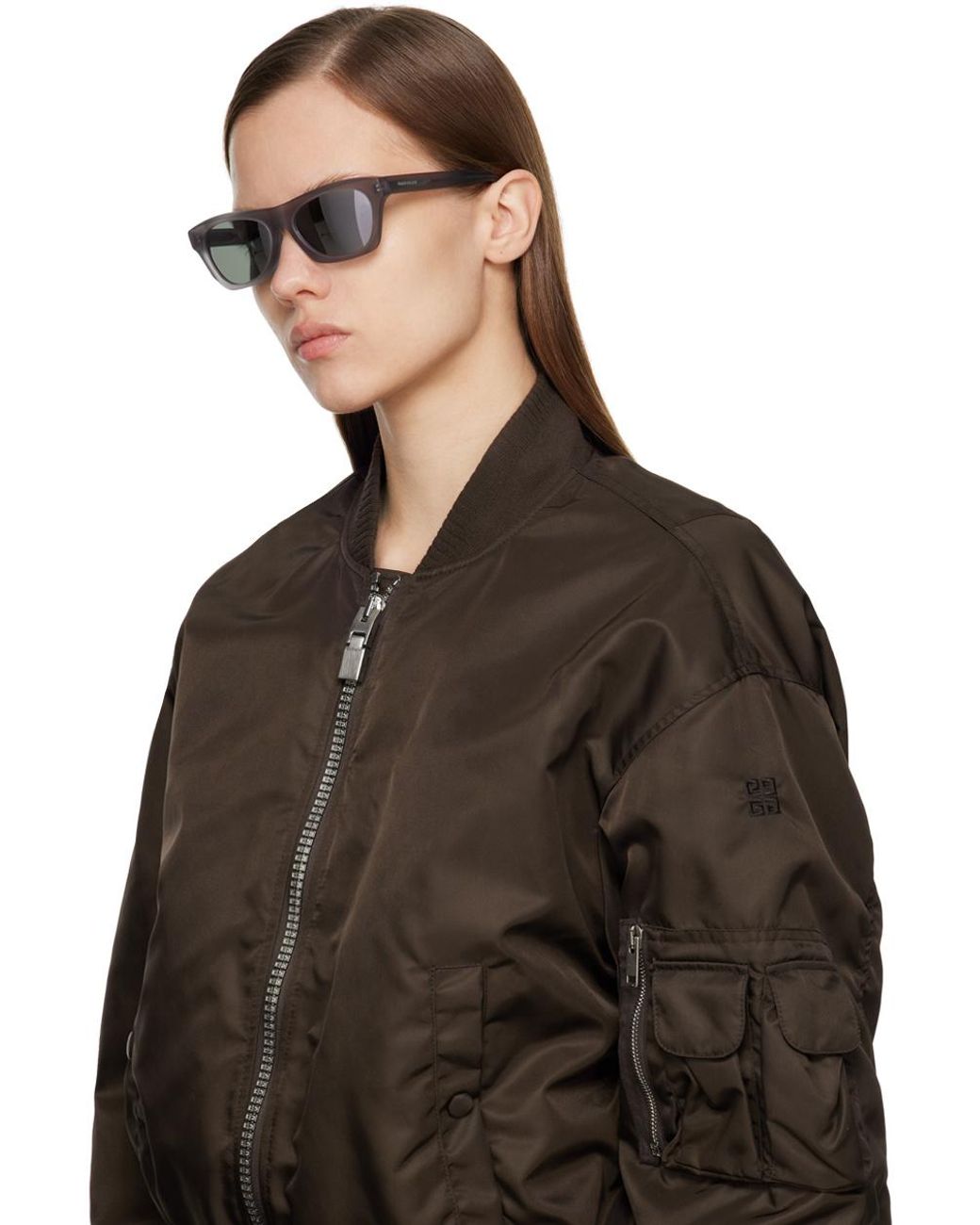 Givenchy White Eyewear Rectangular Frame Sunglasses