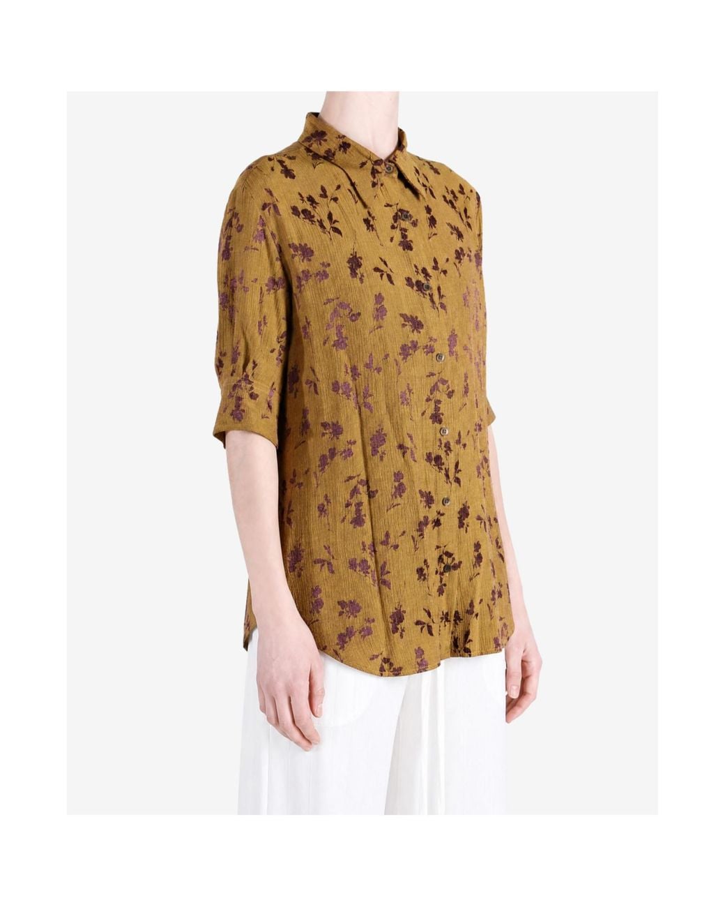Dries Van Noten Metallic Short-Sleeved Shirt