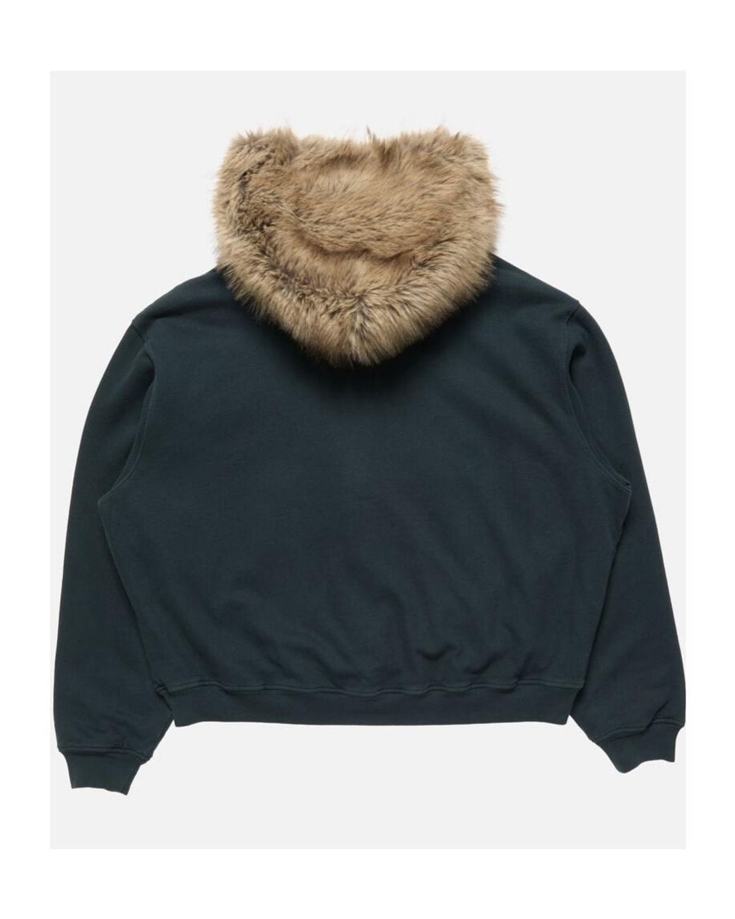 Acne Green Sweater With Faux-Fur Hood